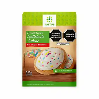 Tottus Pre mezcla galleta de azucar con grageas de colores oferta