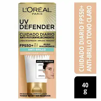 Tottus Crema facial loreal uv defender claro oferta