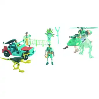 Tottus Set dinosaurios grande helicoptero jeep oferta