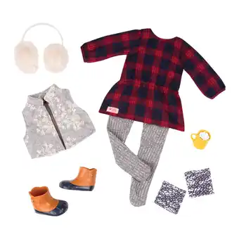 Tottus Outfit deluxe vestido cuadros oferta