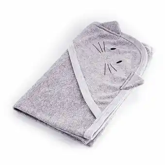 Tottus Toalla capucha gato gris oferta