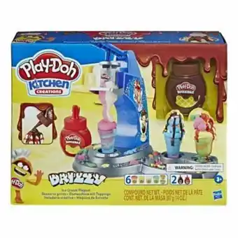 Tottus Play-doh kitchen creations drizzy heladería creativa presentando la masa de cobertura play-doh drizzle y 6 colores no tóxicos oferta