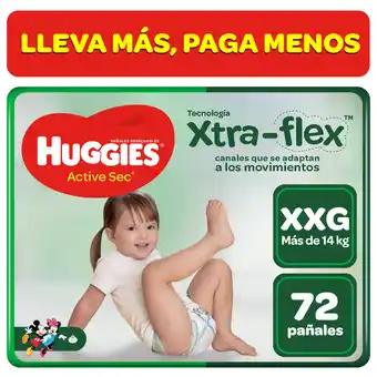Tottus Pañal active sec talla xxg 72 un oferta
