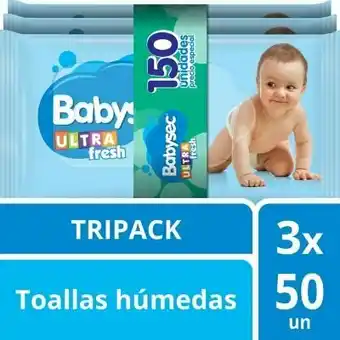 Tottus Toallitas humedas babysec ultra x150 oferta
