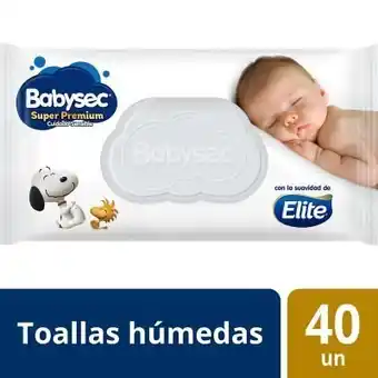 Tottus Toallitas humedas babysec super premium hipoalerg bolx40 oferta