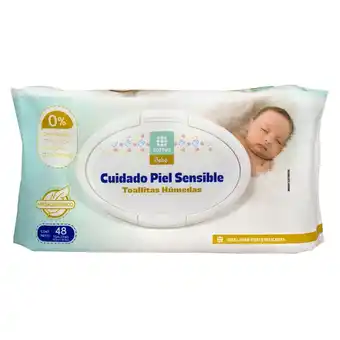 Tottus Toallitas humedas tottus cuidado piel sensible x 48 oferta