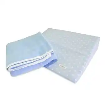 Tottus Cojin antireflujo+frazada polar azul oferta