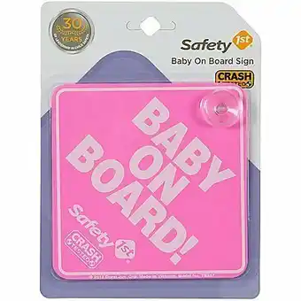 Tottus Letrero baby on board rosado oferta