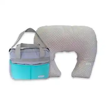 Tottus Almohada lactancia + bolso pañalero azul oferta
