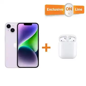 iShop Iphone 14 plus - 256gb - morado + airpods 2gen oferta