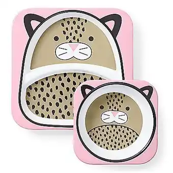 Tottus Set plato + bowl leopardo oferta