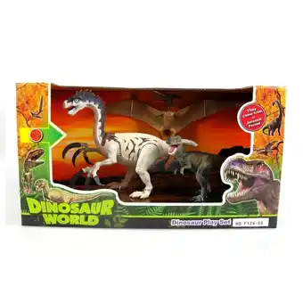 Set de 3 dinosaurios velociraptor