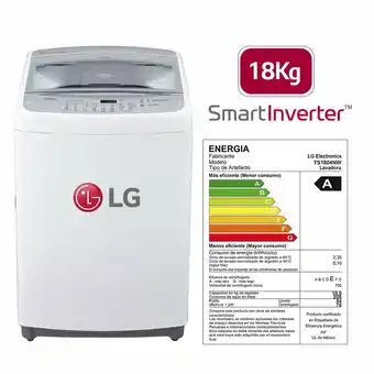 Tottus Lavadora carga superior 18kg blanca smart motion-ts1804nw oferta