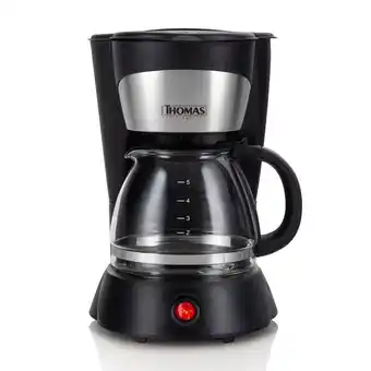 Tottus Cafetera con filtro 5 tazas 800 w negra th-130 oferta