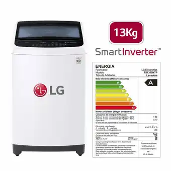 Tottus Lavadora carga superior 13kg blanca smart motion-ts1365ntp oferta