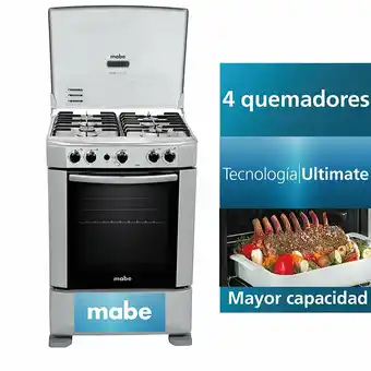 Tottus Cocina a a gas plateada 4 hornillas 24'' cmp6020sg0 oferta