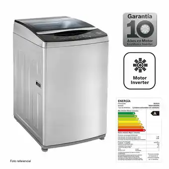 Tottus Lavadora 15kg plateada motor eco silence- woa155x0pe oferta
