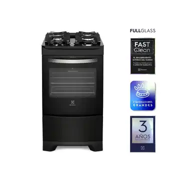 Tottus Cocina de vidrio 4 hornillas negra 52cm oferta