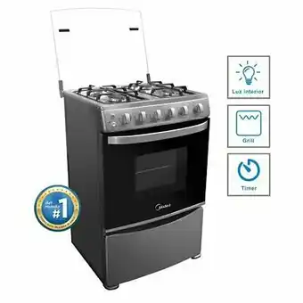 Tottus Cocina 24", con hierro fundido timer inox - mcgf24c6agtci oferta