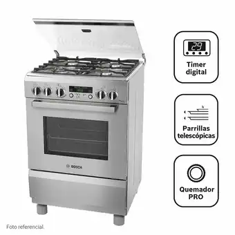 Cocina a gas acero inoxidable 4 hornillas 24" pro465 ix