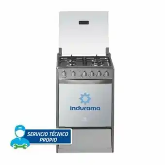 Tottus Cocina a gas acero inoxidable 4 hornillas 24" florencia quarzo oferta