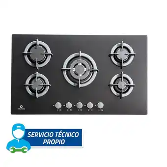 Tottus Cocina a encimera negra 5 hornillas egi-905 vdne oferta