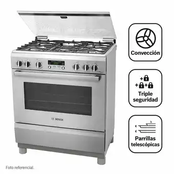 Tottus Cocina a gas acero inoxidable 5 hornillas 30" pro567ix oferta