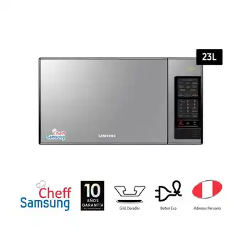 Tottus Microondas 23 l 750 w plateado age83x-xpe oferta