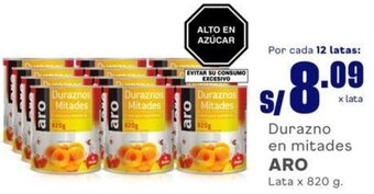 Makro Durazno en mitades ARO Lata x 820 g. oferta