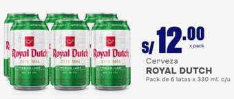 Makro Cerveza ROYAL DUTCH Pack de 6 latas x 330 ml. c/u oferta