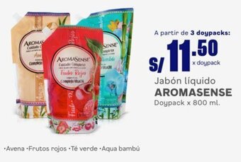 Makro Jabón líquido AROMASENSE Doypack x 800 ml. oferta