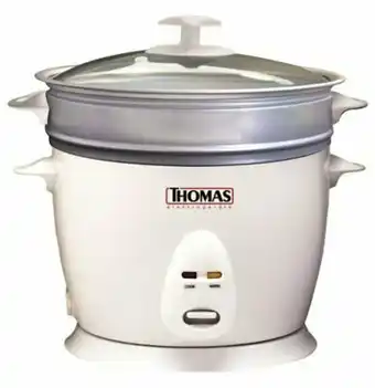 Tottus Olla arrocera 2.2l, blanca, con vaporera oferta