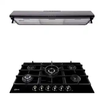 Tottus Cocina empotrable aosta 90 + campana l90 ck902ne/m oferta