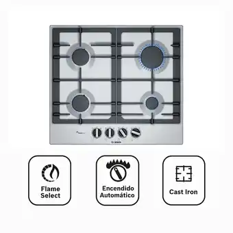 Tottus Encimera a gas 60 cm, inox - pcp6a5b90v oferta