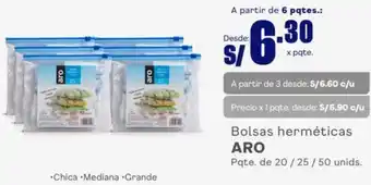 Makro Bolsas herméticas ARO Pqte. de 20/25/50 unids. oferta