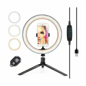 Tottus Aro de luz para celular con mini tripode oferta
