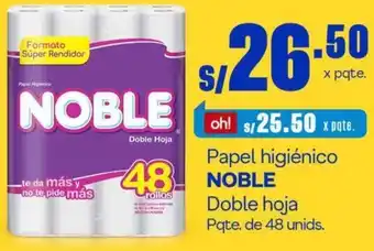 Makro Papel higiénico NOBLE Doble Hoja Pqte. de 48 unids. oferta