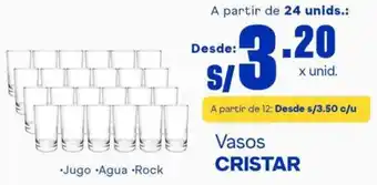 Makro Vasos CRISTAR oferta