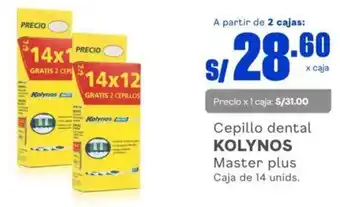 Makro Cepillo dental KOLYNOS Master plus Caja de 14 unids. oferta