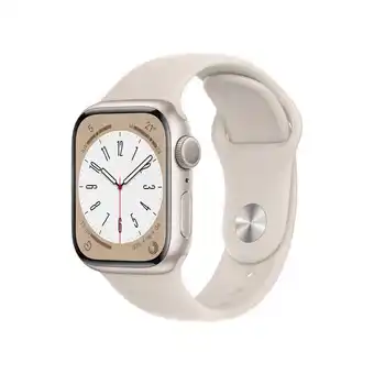 Apple\u00a0watch series\u00a08 gps (41mm) - blanco estrella - correa deportiva blanco estrella