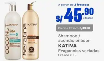 Makro Shampoo / acondicionador KATIVA Fragancias variadas Frasco x 1 L oferta