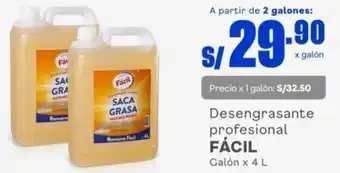 Makro Desengrasante profesional FÁCIL Galón x 4 L oferta