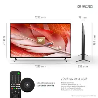 Tottus Tv 55 pulg 4k uhd google tv xr 55x90j oferta