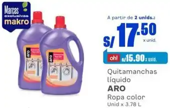 Makro Quitamanchas líquido ARO Unid x 3.78 L oferta