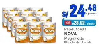 Makro Papel toalla NOVA Mega rollo Plancha de 12 unids. oferta