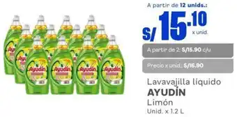 Makro Lavavajilla liquido AYUDÍN Limón Unid. x 1.2 L oferta