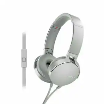 Tottus Audífonos over ear con micrófono mdr xb550ap blanco oferta