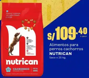 Makro Alimentos para perros cachorros NUTRICAN Saco x 25 kg. oferta