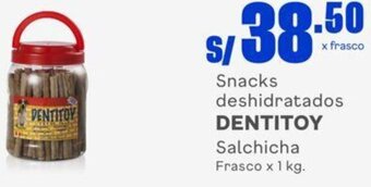 Makro Snacks deshidratados DENTITOY Salchicha Frasco x 1 kg. oferta