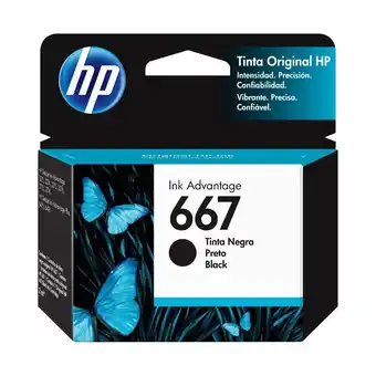 Tottus Cartucho de tinta hp 667 negra original (3ym79al) oferta